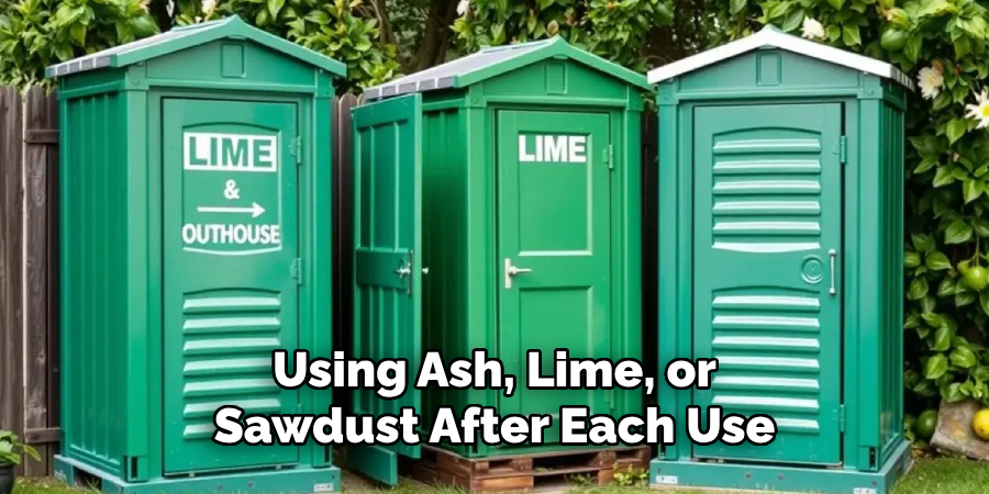 Using Ash, Lime, or Sawdust After Each Use