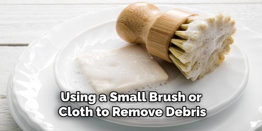 Using a Small Brush or 
Cloth to Remove Debris