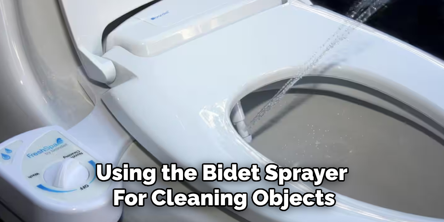 Using the Bidet Sprayer 
For Cleaning Objects