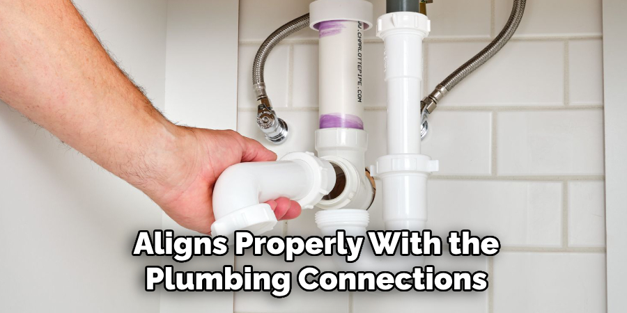 Aligns Properly With the
Plumbing Connections