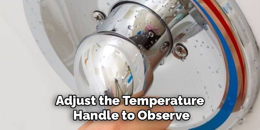 Adjust the Temperature 
Handle to Observe