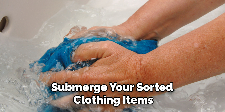 Submerge Your Sorted
Clothing Items
