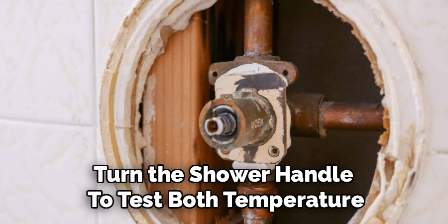 Turn the Shower Handle
To Test Both Temperature